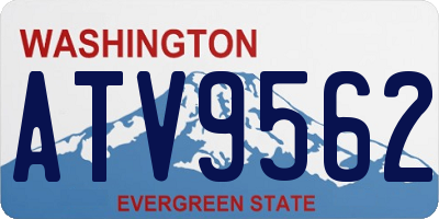 WA license plate ATV9562
