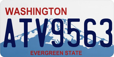 WA license plate ATV9563