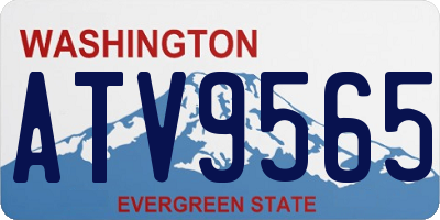 WA license plate ATV9565