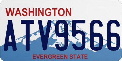 WA license plate ATV9566