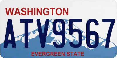 WA license plate ATV9567