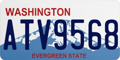WA license plate ATV9568