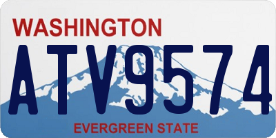 WA license plate ATV9574