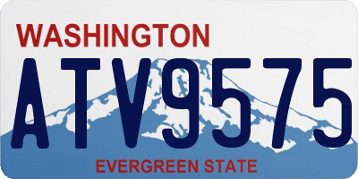 WA license plate ATV9575