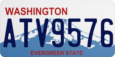 WA license plate ATV9576