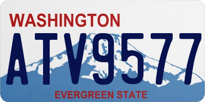 WA license plate ATV9577