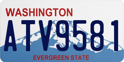 WA license plate ATV9581