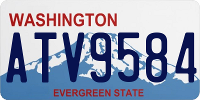 WA license plate ATV9584