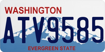 WA license plate ATV9585