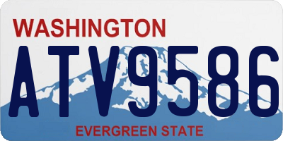 WA license plate ATV9586