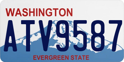 WA license plate ATV9587