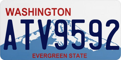 WA license plate ATV9592