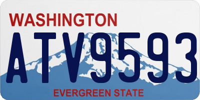 WA license plate ATV9593