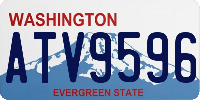 WA license plate ATV9596