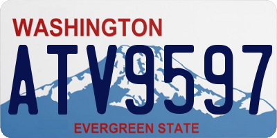 WA license plate ATV9597