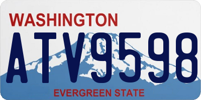WA license plate ATV9598
