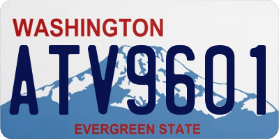 WA license plate ATV9601