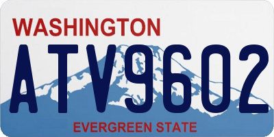 WA license plate ATV9602