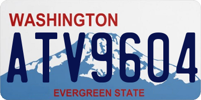 WA license plate ATV9604
