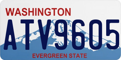 WA license plate ATV9605