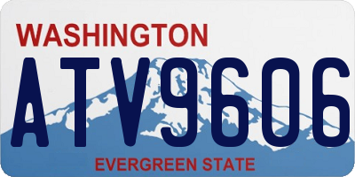 WA license plate ATV9606