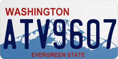 WA license plate ATV9607