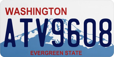 WA license plate ATV9608