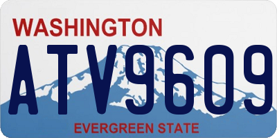 WA license plate ATV9609