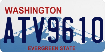 WA license plate ATV9610
