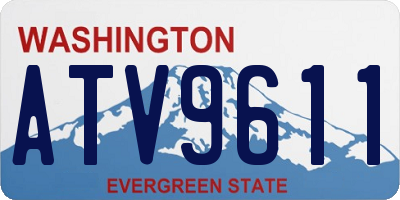 WA license plate ATV9611