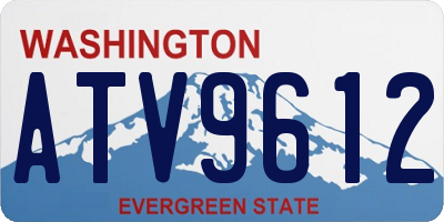 WA license plate ATV9612