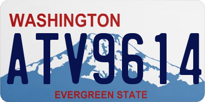 WA license plate ATV9614