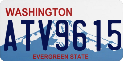 WA license plate ATV9615