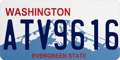 WA license plate ATV9616