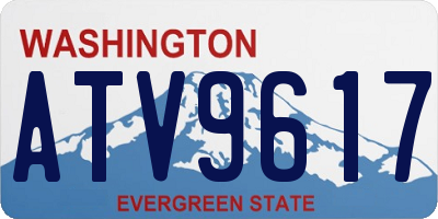 WA license plate ATV9617