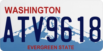 WA license plate ATV9618