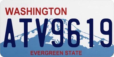 WA license plate ATV9619