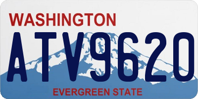 WA license plate ATV9620
