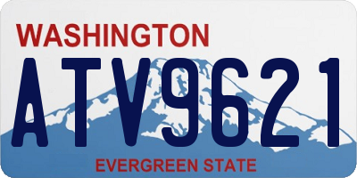 WA license plate ATV9621