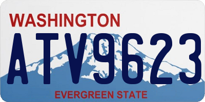 WA license plate ATV9623
