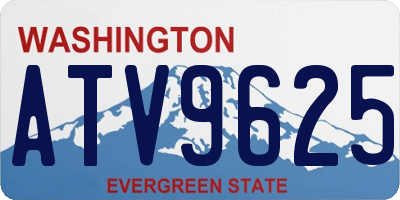 WA license plate ATV9625
