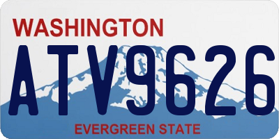 WA license plate ATV9626