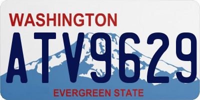 WA license plate ATV9629