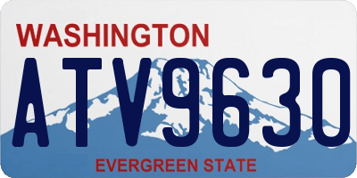 WA license plate ATV9630