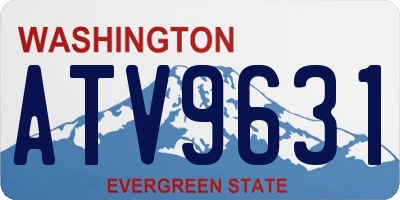 WA license plate ATV9631