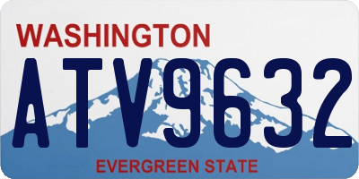 WA license plate ATV9632