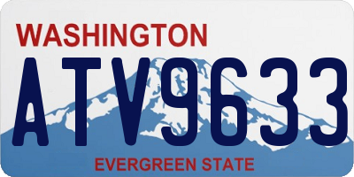 WA license plate ATV9633