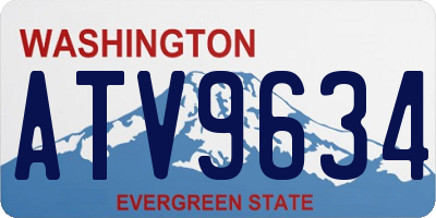 WA license plate ATV9634