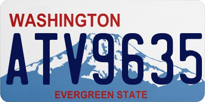WA license plate ATV9635