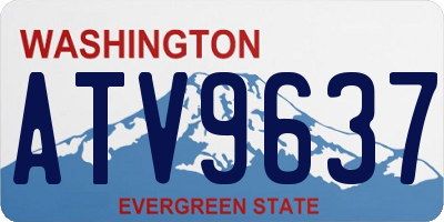 WA license plate ATV9637